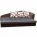 LAOS nyitható kanapé, barna, jobbos, 197 cm