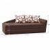 LAOS nyitható kanapé, barna, jobbos, 197 cm