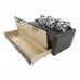 EMU nyitható kanapé, szürke/minta, jobbos, 197 cm