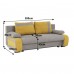 BOLIVIA nyitható kanapé szürkésbarna/sárga, 200 cm
