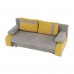 BOLIVIA nyitható kanapé szürkésbarna/sárga, 200 cm