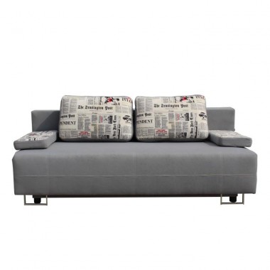 ELIZE nyitható kanapé szürke/mintás, 196 cm
