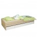 MATIASI ágy ágyneműtartóval 90x200, sonoma tölgy/fehér