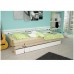 MATIASI ágy ágyneműtartóval 90x200, sonoma tölgy/fehér