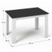 KRAZ étkezőasztal, fehér/fekete, 120x80 cm