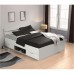 MICHIGAN ágy fiókokkal, 160x200, fehér
