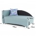 BELLA kanapé/fotelágy, mentol/szürke, balos, 150 cm