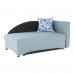 BELLA kanapé/fotelágy ágyfunkcióval, mentol/szürke, jobbos, 150 cm