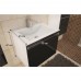 MASON BL13 mosdó alatti szekrény, fehér/fekete magasfényű