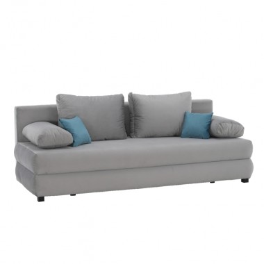 CLIV nyitható kanapé, szürke/türkiz, 206 cm