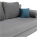 CLIV nyitható kanapé, szürke/türkiz, 206 cm
