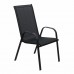 ALDERA rakásolható szék, fekete/sötétszürke