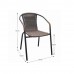DOREN rakásolható szék, barna/fekete fém