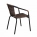 DOREN rakásolható szék, barna/fekete fém