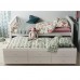 AUSTIN NEW ágy pótággyal és ágyneműtartóval, fenyőfa/fehér