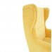 RUFINO füles fotel, sárga/wenge