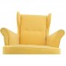 RUFINO füles fotel, sárga/wenge
