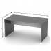 RIOMA TYP 16 íróasztal, grafit/fehér