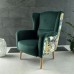 BELEK fotel, szövet smaragd/Jungle minta