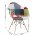 TOBO 3 NEW fotel, bükk/patchwork minta 