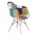 TOBO 3 NEW fotel, bükk/patchwork minta 