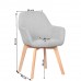 CLORIN design fotel, világosszürke/bükk