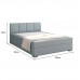 RIANA KOMFORT boxspring ágy 140x200, mentol