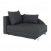 LAUREL kinyitható kanapé, szürke-fekete szövet, balos, 149 cm