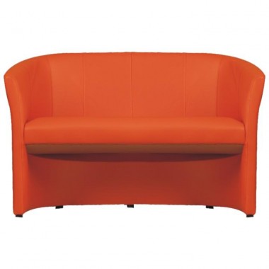 CUBA dupla fotel 124 cm, narancssárga textilbőr
