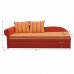 AGA D kanapé ágyfunkcióval, narancssárga, bal oldali kivitel 