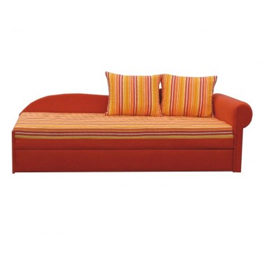 AGA D kanapé ágyfunkcióval, narancssárga, jobb oldali kivitel