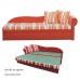 AGA D kanapé ágyfunkcióval, narancssárga, jobb oldali kivitel
